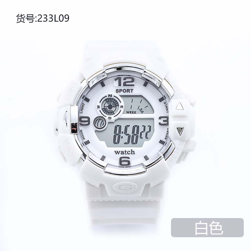 Macaron Campus Student Electronic Watch Youth Primary and Secondary School Students Sports Countdown Running Watch Multi-Functional