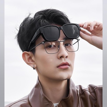 抖音同款近视套镜tr90墨镜女偏光太阳镜男单框防紫外线太阳眼镜
