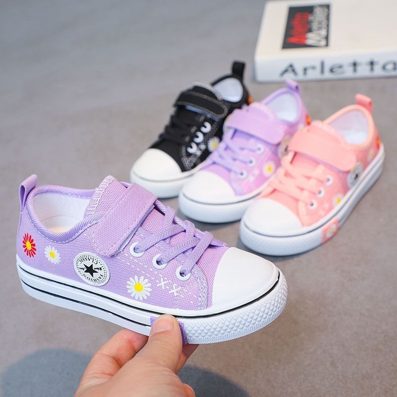 儿童布鞋女童帆布鞋春秋童鞋女夏季新款时尚女孩鞋子软底透气板鞋