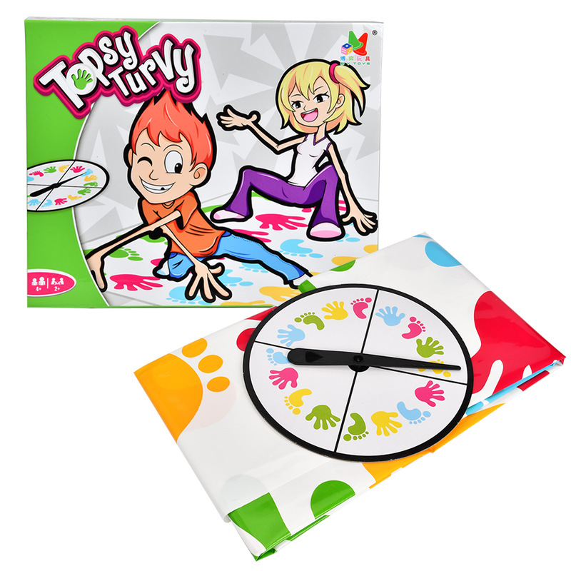 亚马逊twister英文桌游身体扭扭乐多人聚会亲子互动游戏地垫贴牌