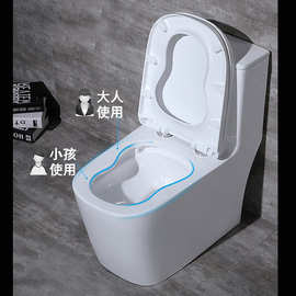 索威尔坐便器 方形马桶 葫芦型座头 适用成人小孩 80mm大管道