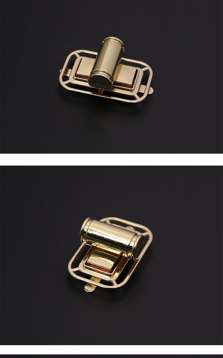 箱包五金配件厂家批发锌合金开关拧转锁扣 包包金属锁扣定制拧锁