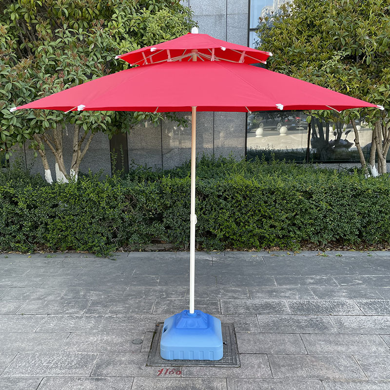 现货韩国跨境带流苏16k户外庭院伞钢管流苏花边2.