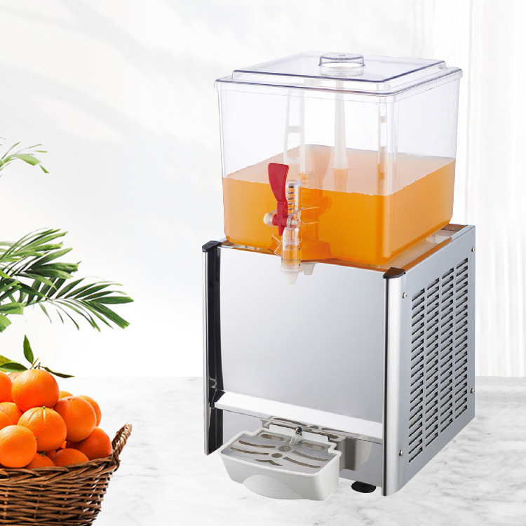 博科尼饮料机商用20l现调果汁机冷热双温全自动移动冷饮摆摊机