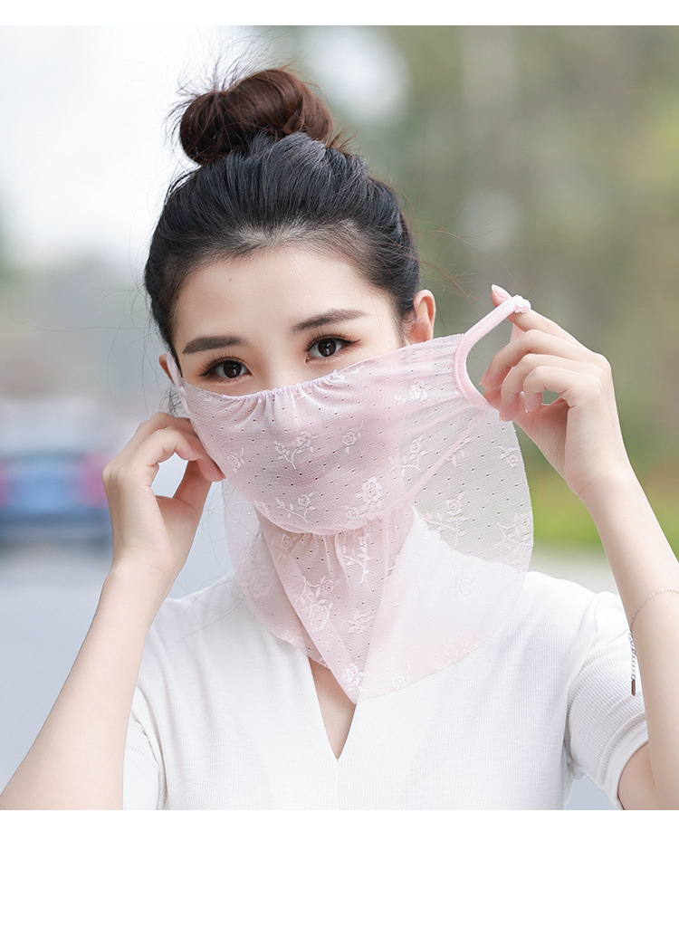 全脸防晒神器遮阳脸部面纱女2021新款挂耳式夏季透气冰丝面罩超薄