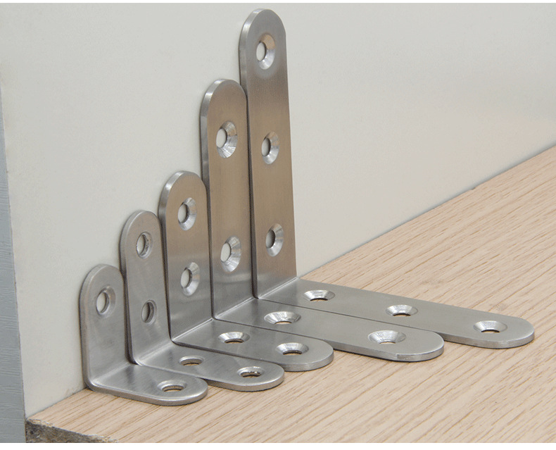 不锈钢角码l型90度直角固定角铁隔板托支架层板托三角固定角铁片