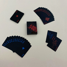 批发黑色塑料扑克PVC防水广告扑克个性创意黑色PVC扑克牌