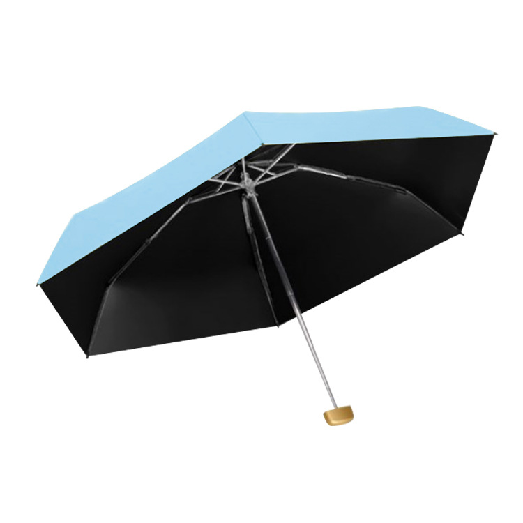 Mini Sun Protection Sun Umbrella Flat 50% off 6-Bone Printed Logo Vinyl UV Protection Folding Pocket Umbrella Gift