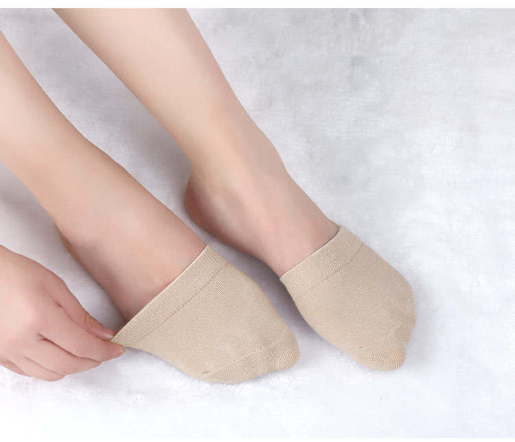 春夏季薄款女士前掌袜纯色吸汗透气防滑半截袜硅胶点胶半截袜