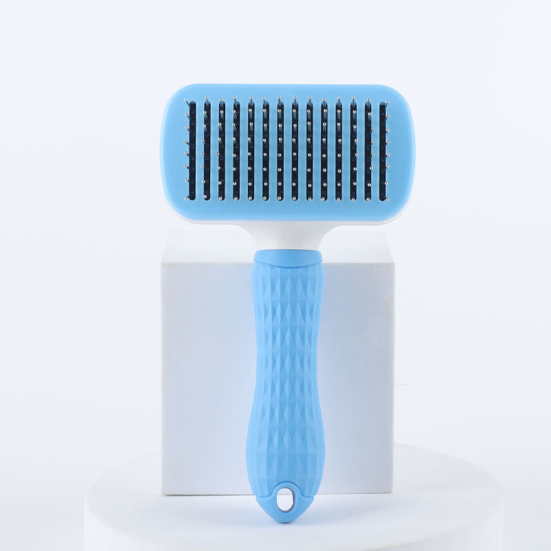 Cross-Border Hot Selling Pet Comb One-Click Hair Removal Comb Dog Cat Comb Automatic Hair Removal Dog Grooming Brush Pet Supplies