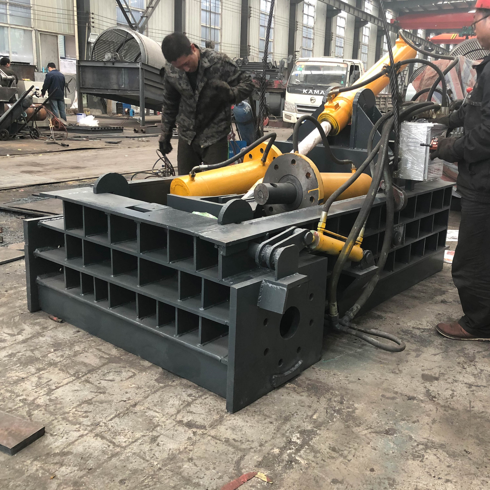 好运输 160型废铁压块机 易拉罐废铝卧式压块机 自动液压打包设备