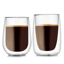 耐热玻璃保温杯双层咖啡杯创意水滴杯子高硼硅玻璃杯批发跨境水杯