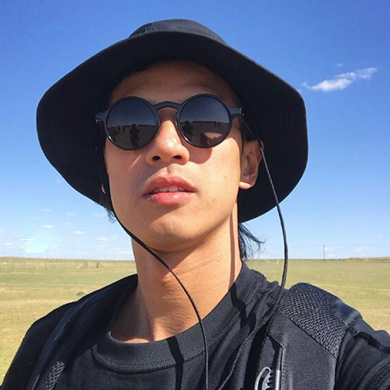 2021新款韩版小圆框个性米钉太阳镜 潮流男士ins网红旅游自拍墨镜