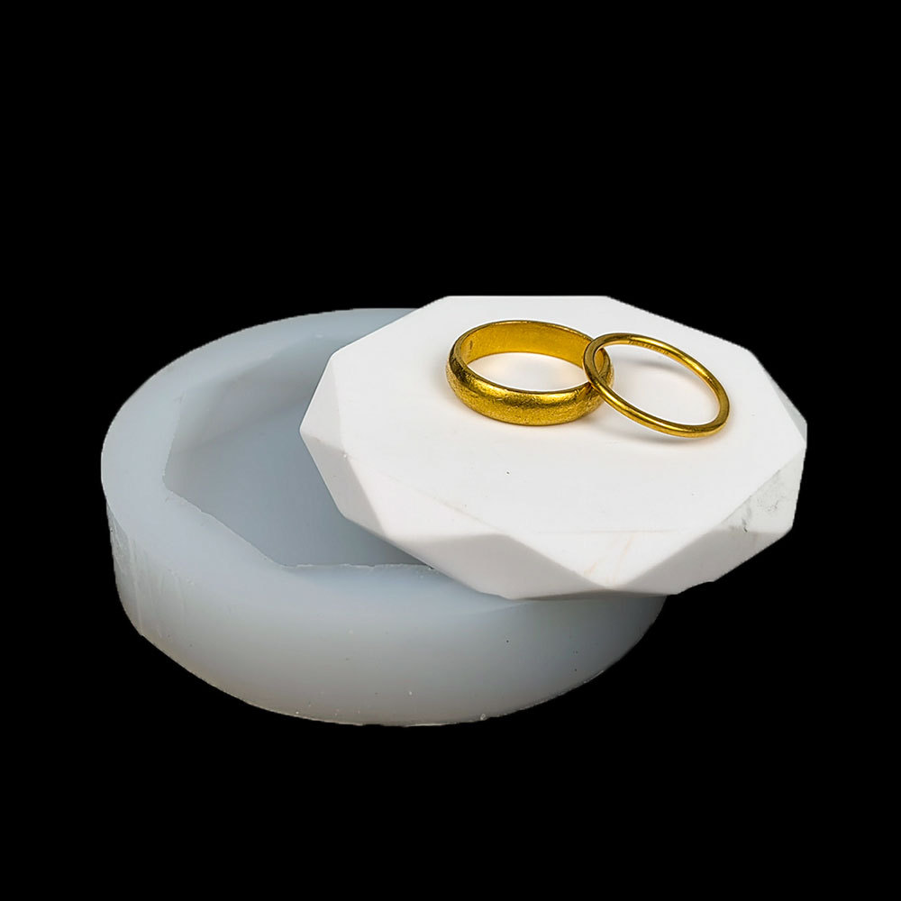 ins风几何水泥硅胶模具圆形粘土模 diy戒指托摆台香薰石膏模具