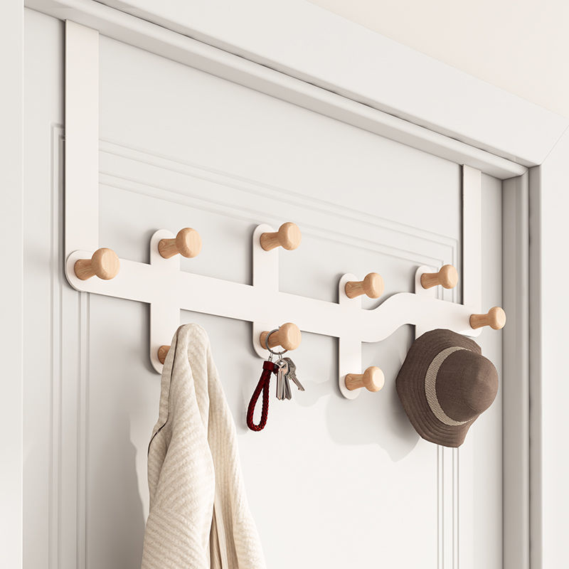 Simple Door Rear Hook Punch-Free Hanger behind the Door Bedroom Door Upper Hook Storage Rack Door Back Storage Hanger