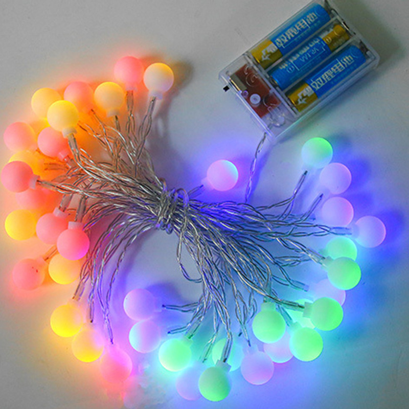 Led Small Balls New Year Lighting Chain Outdoor Camping Tent Canopy Decoration Wedding Solar Christmas Festival Atmosphere