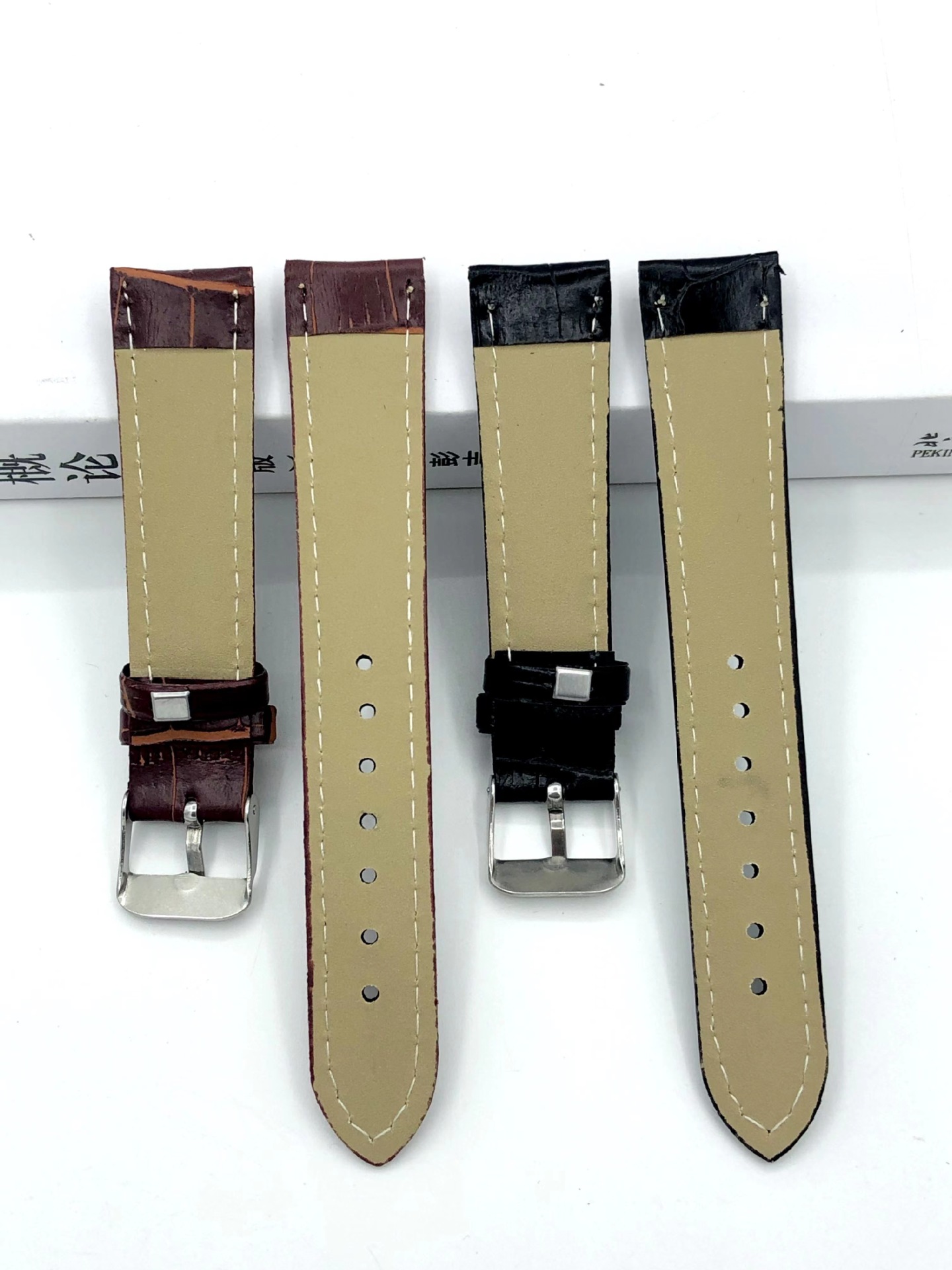 Factory in Stock Wholesale Men's and Women's Pu Bamboo Pattern Strap Crocodile Pattern Imitation Leather High Frequency Low Price Watch Strap Accessories