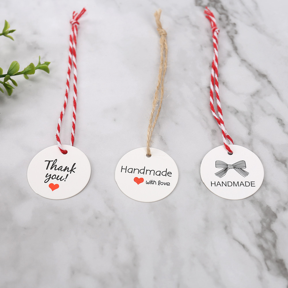 thank you感谢小吊牌handmade手工制作标签礼品首饰包装卡片挂牌