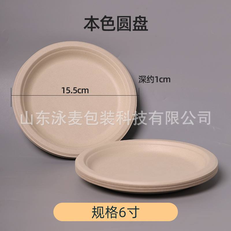 Disposable Sugarcane Pulp Paper Pallet Plate Barbecue Cake Kindergarten Drawing DIY Paper Plate Thickened Paper Pulp Plate