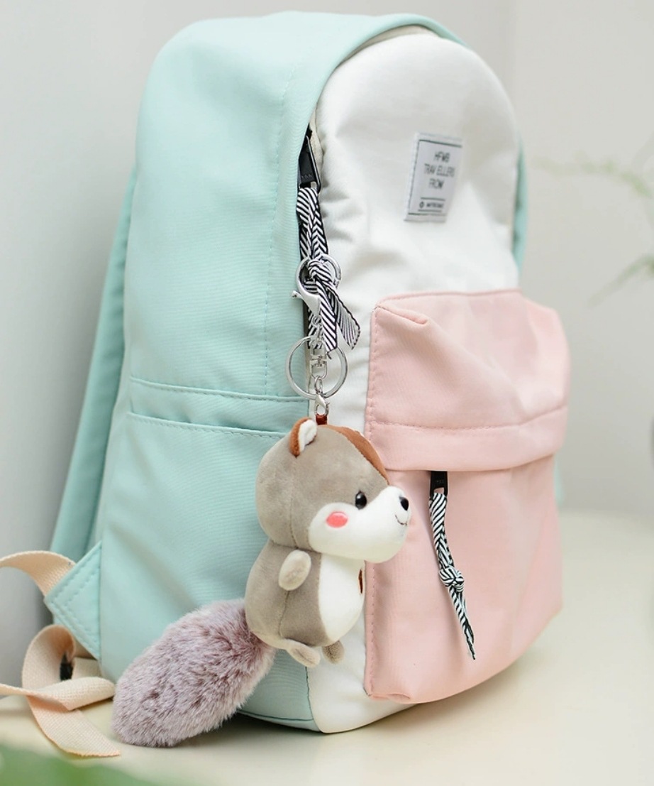 Big Tail Squirrel Plush Toy Pendant Little Doll Schoolbag Pendant Bag Keychain Mini Crane Machine Ornament