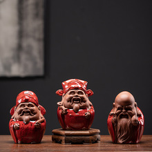 福禄寿陶瓷摆件紫砂中式客厅博古架家居装饰老人祝寿长辈礼品