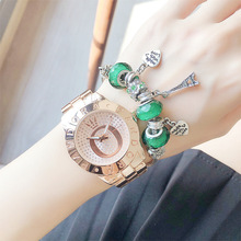 学生潮牌手表妇女的手表时尚手表女手表石英表高档满钻表盘手表