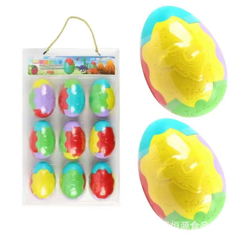 拼装恐龙蛋 玩具蛋小朋友分享儿童创意玩具超市供货批发9个/盒