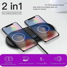 2 in 1 Qi Wireless Charger Dock for iPhone 12 12 Pro AirPod