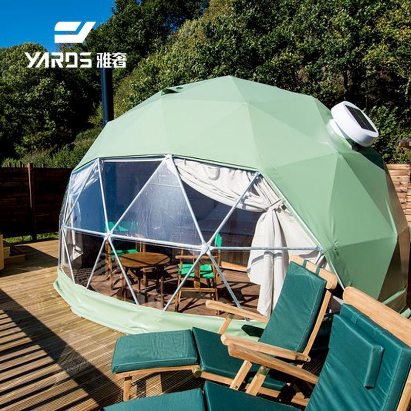 雅奢户外露营星空房5米球形帐篷圆顶网红主题蓬房pvc透明帐篷酒店