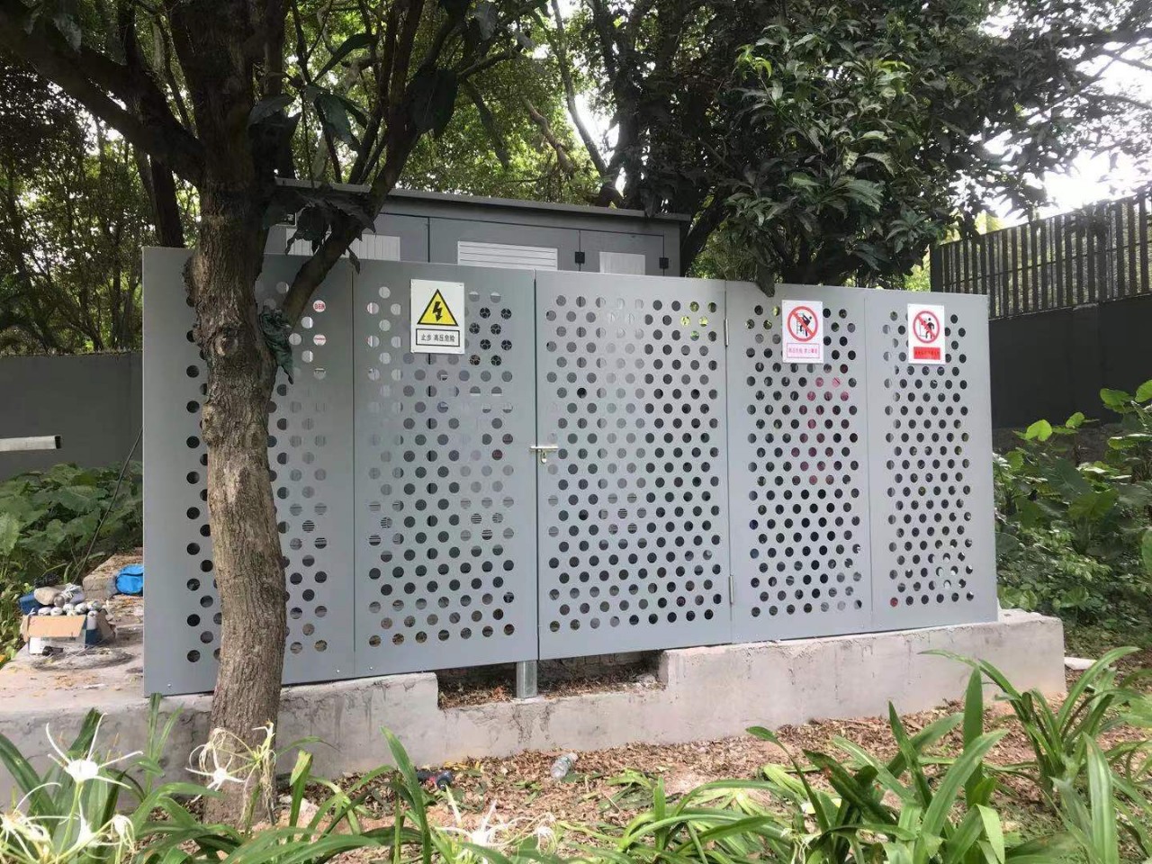 变压器护栏围栏箱变防护栏隔离栅栏玻璃钢绝缘固定围栏电力护栏杆