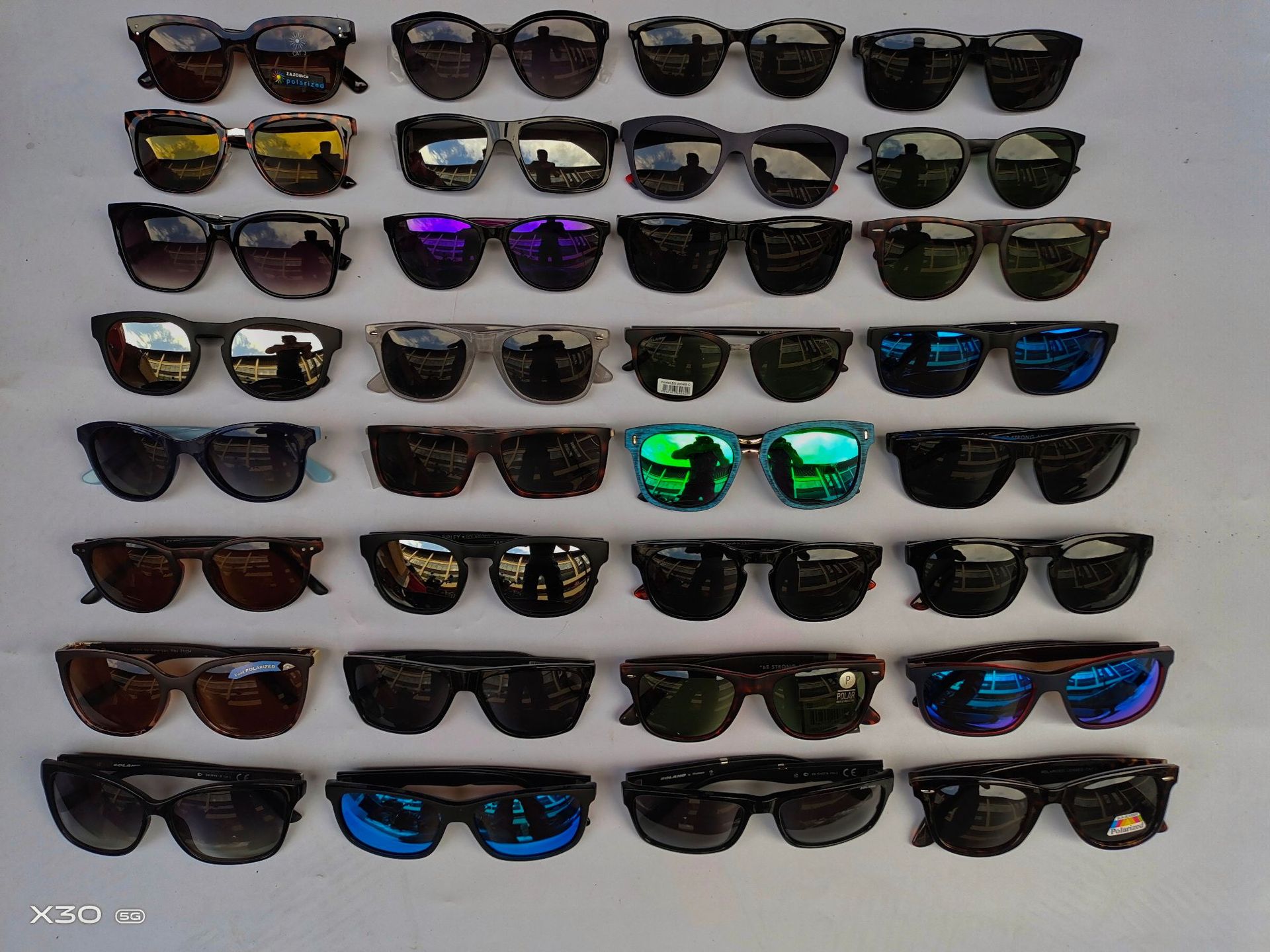 Hundred Mixed Polarized Sunglasses Retro Reflective Lenses Driver Sun Glasses Stall Running Sunglasses