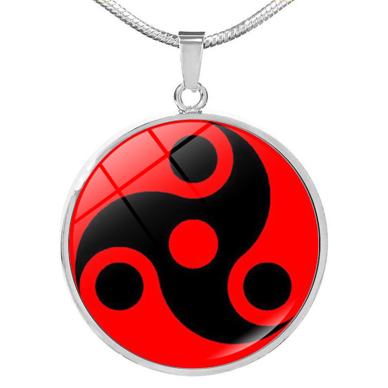 火影忍者项链女动漫周边万花筒写轮眼吊坠时光宝石毛衣链饰品批发