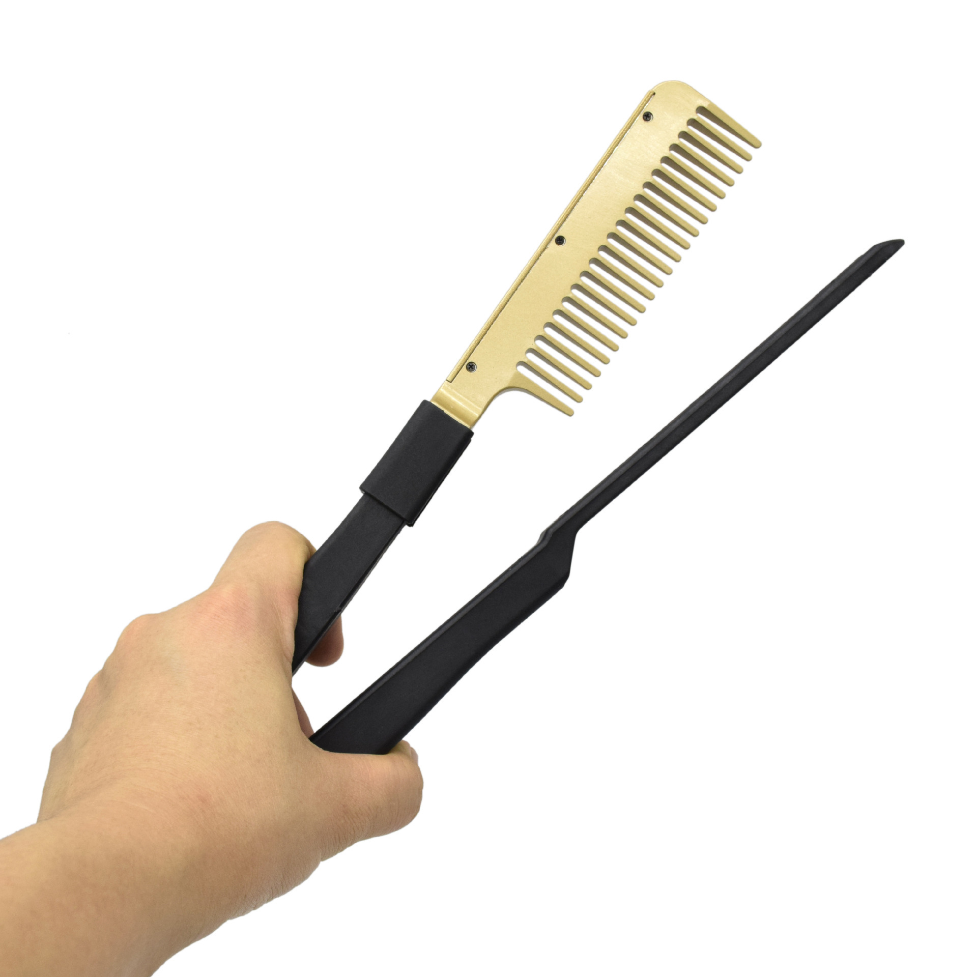 夹子直发器干湿两用便携式家用直发梳子电直发器美发夹板梳顺发梳