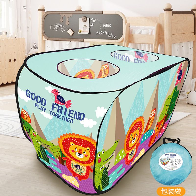 Children's Cartoon Bus Indoor Tent Automatic Pop-up Skylight Tent Outdoor Picnic Toy Interactive Game House