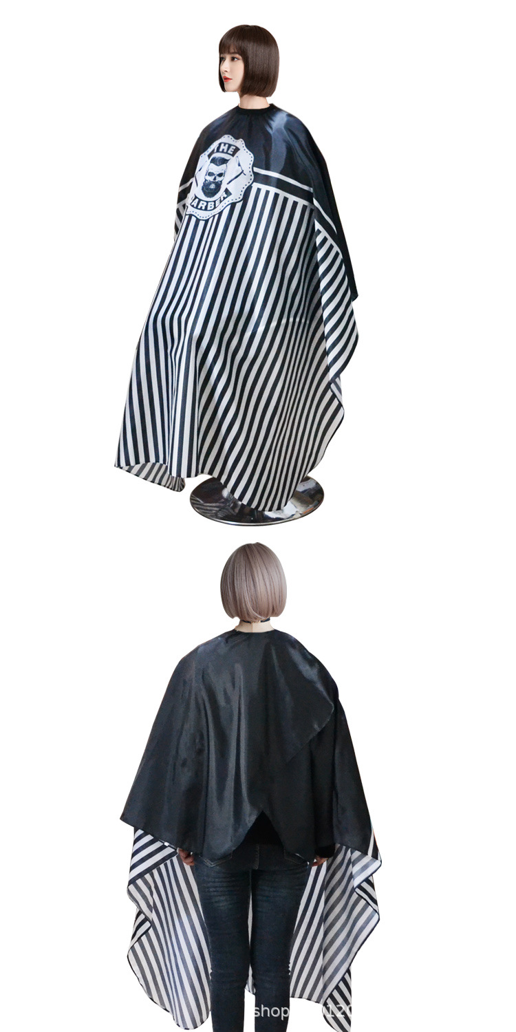 网红欧美复古油头理发围布成人儿童发廊剪头发围布不沾发美发围裙