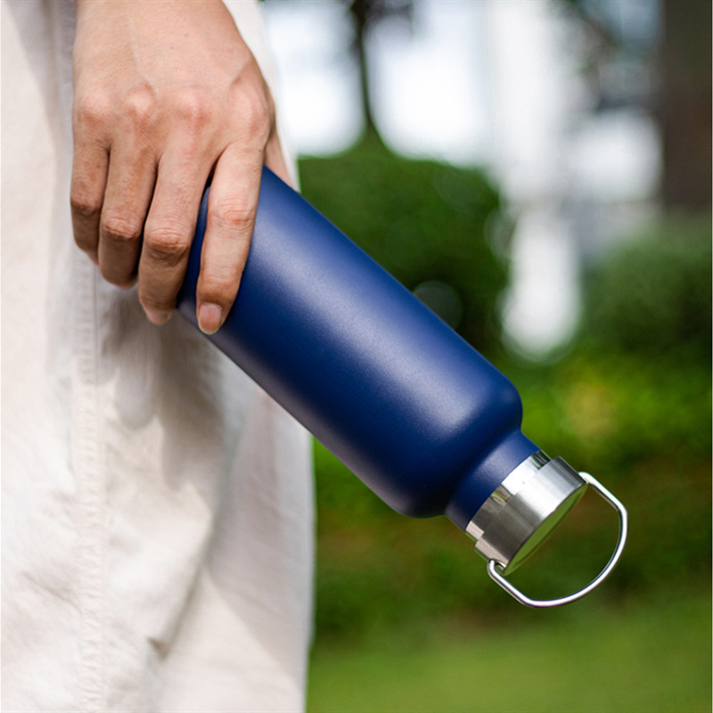 跨境直供创意304不锈钢喷塑美式大口运动水壶户外登山保温杯现货