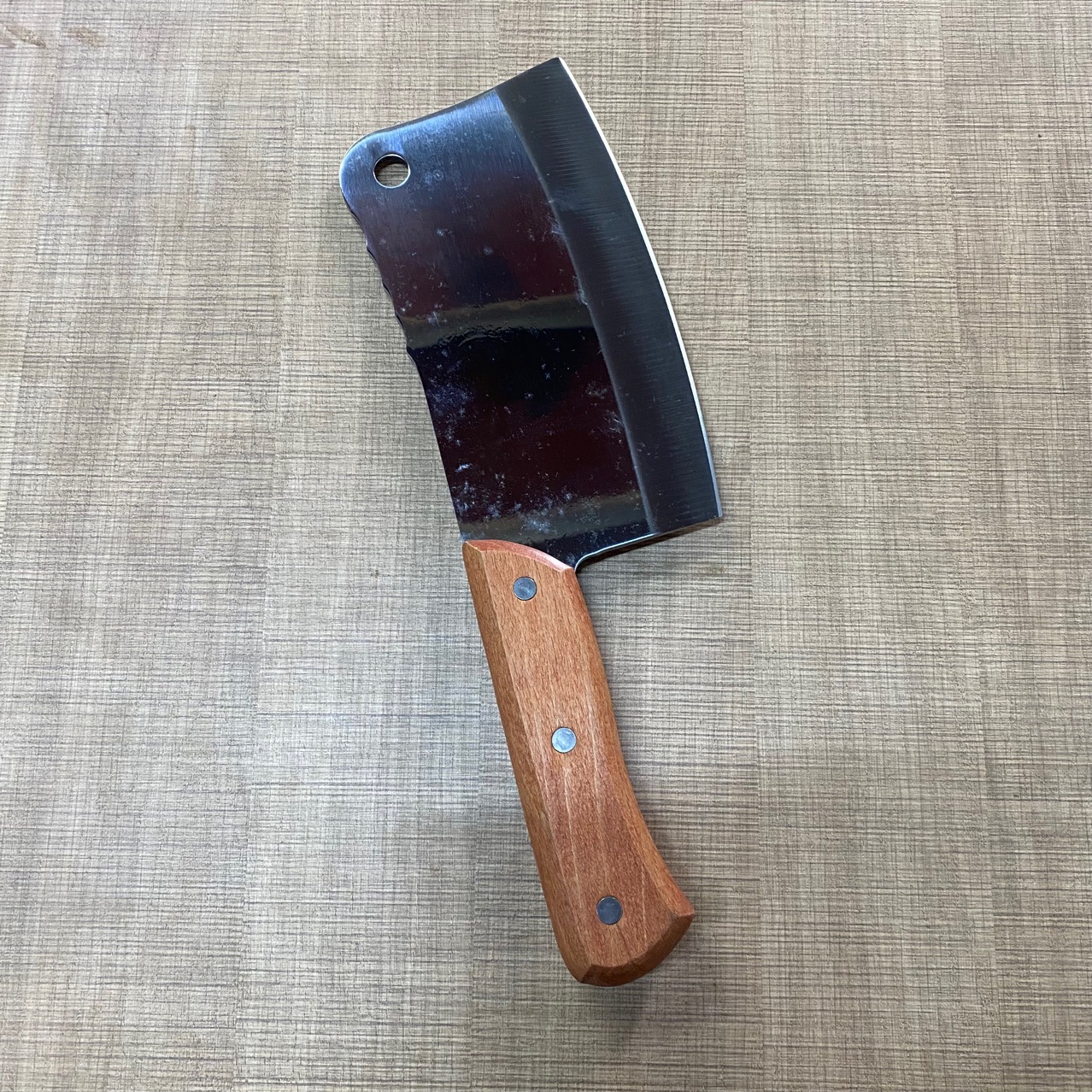 越南大砍刀洛kiwi-215不锈钢厨房家用木柄一体砍骨加厚加重斩骨刀