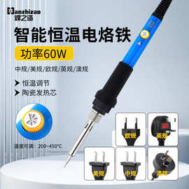 跨境恒温电烙铁可调温60W欧规/英规/美规110V/220V焊锡机焊接工具