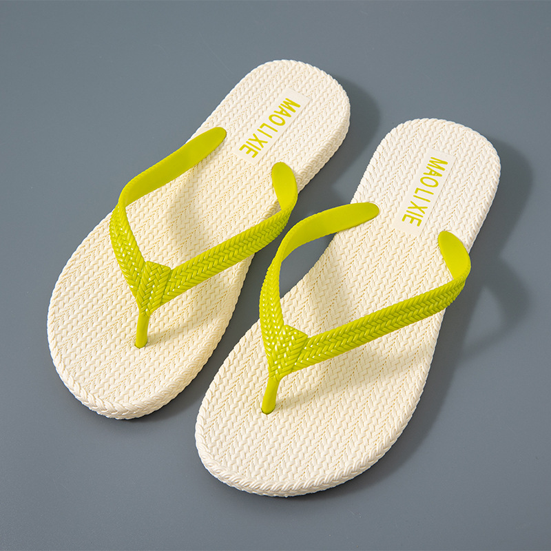 Women's Solid Color Non-Slip Flip-Flops Factory Supply Beach Flat Flip-Flops Home Outdoor Dual Purpose Sandals
