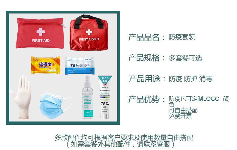商品描述是否跨境出口专供货源否颜色分类防疫四件套,防疫五件套,经济