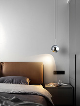 可升降可伸缩2022网红现代简约高级感高端房间卧室床头吊线小吊灯
