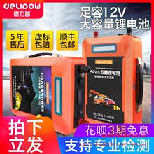 德力普12v锂电池大容量锂电池组逆变器户外轻便多功能蓄电瓶24伏