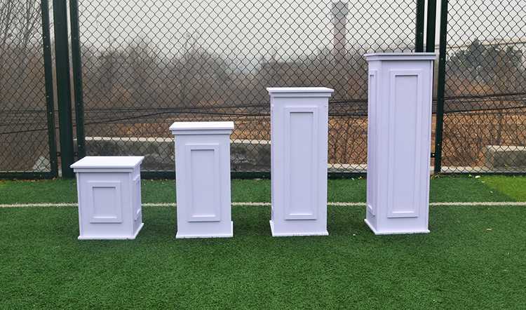 pvc白方柱拆分路引木质方柱欧式罗马柱婚庆路引户外婚礼道具