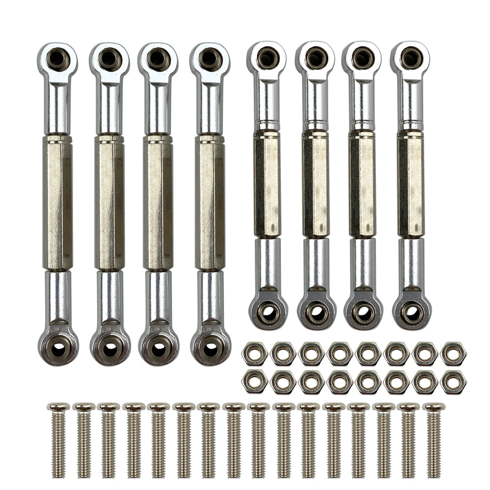 顽皮龙可调式正反牙拉杆 金属配件 wpl-16 金属拉杆 半卡军卡皮卡