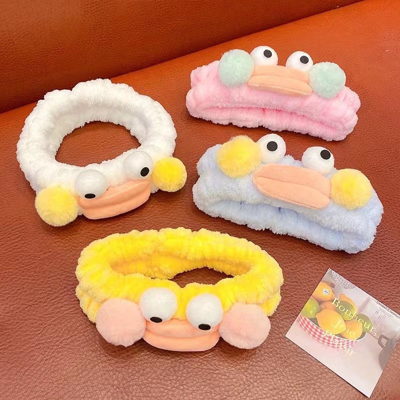 New Korean Style Cartoon Cute Sausage Mouth Funny Face Wash Headband Ins Internet Celebrity Female Face Wash Headband Headband