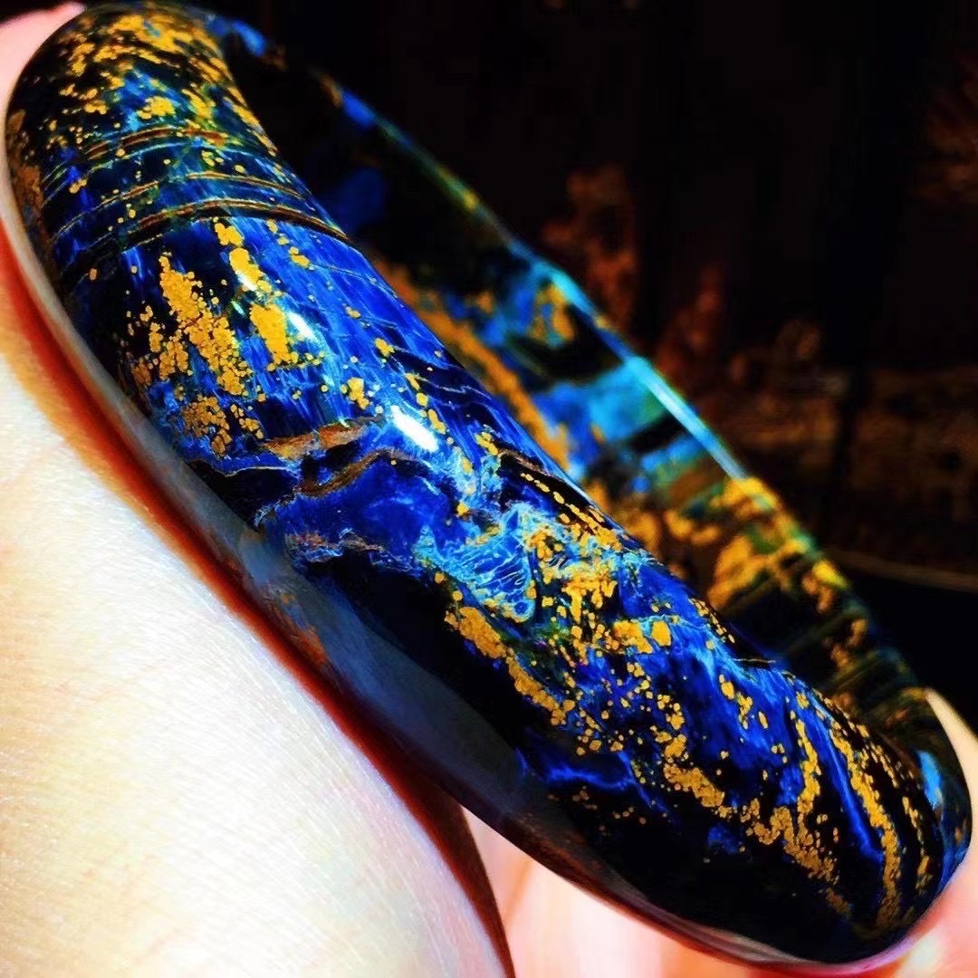 彼得石手镯猫眼效应强无矿坑表面光滑颜色漂亮54-62圈口