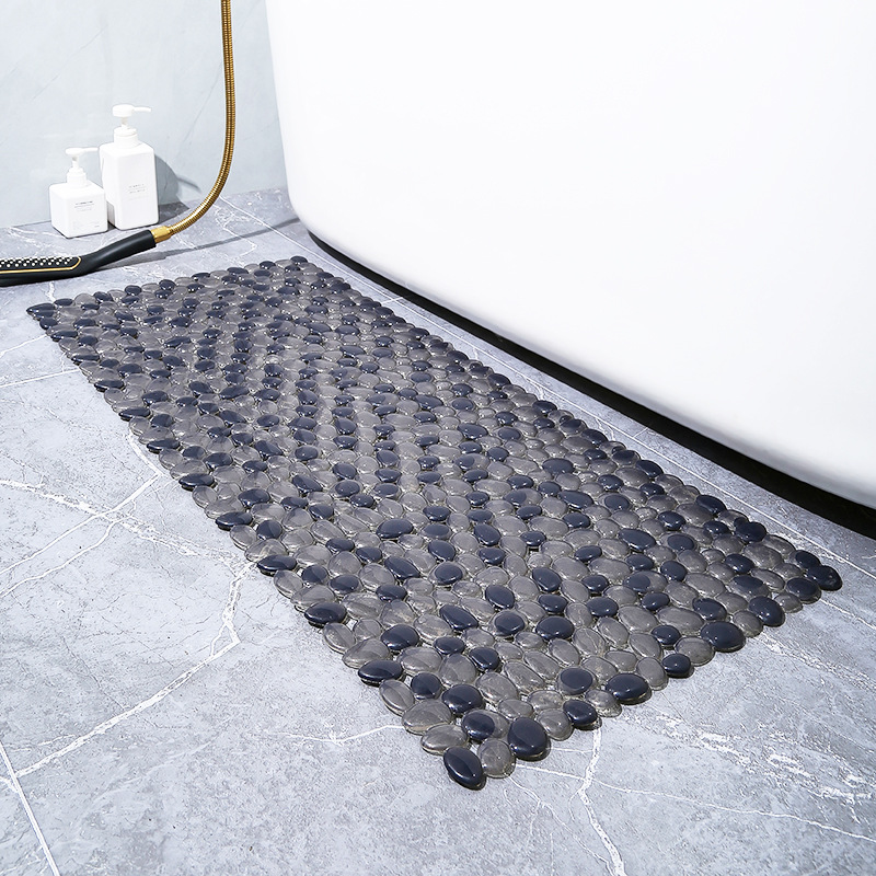 New Pvc Bathroom Mat Long Bathtub Mat Bathroom Shower Room Pebble Drop-Resistant Foot Mat Cross-Border