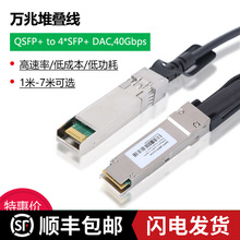 40G堆叠线QSFP转4SFP高速连接线DAC无源直连电缆铜缆兼容