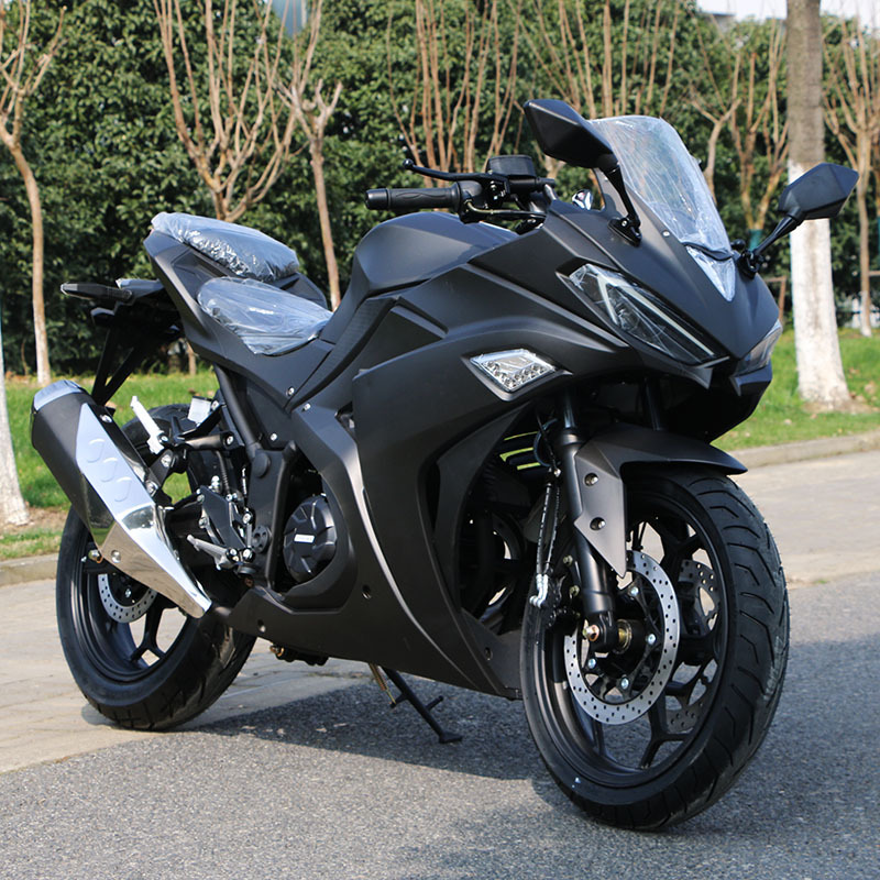 全新v6小忍者摩托车跑车国四电喷双缸400趴赛 地平线重机车可上牌