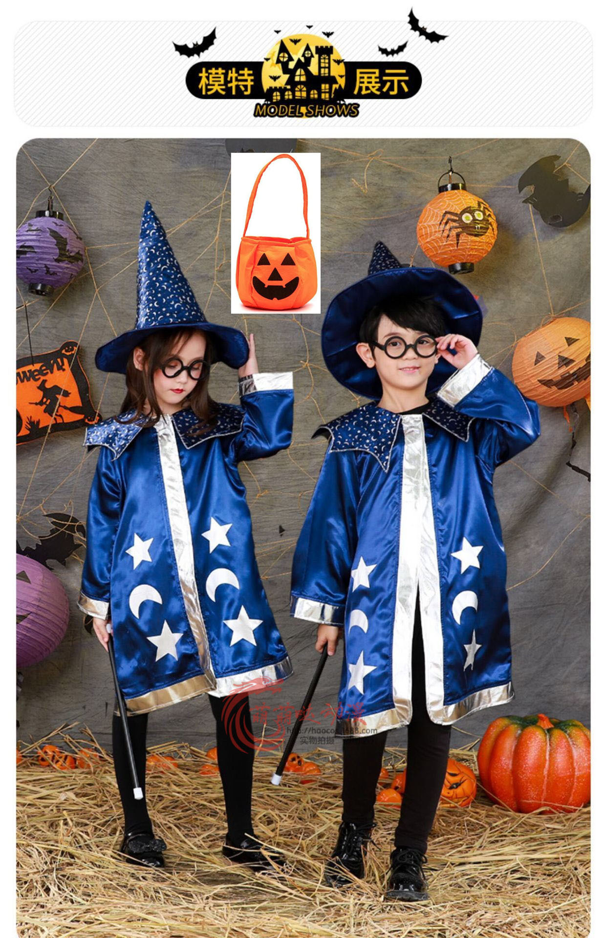 万圣节儿童造型服cosplay服装 哈利波特魔法师斗篷欧美服